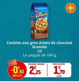 Coccimarket LU Cookies aux gros éclats de chocolat Granola offre