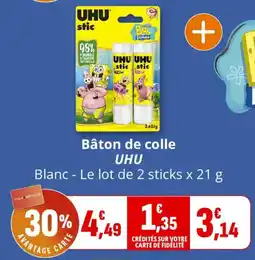 Coccinelle Supermarché UHU Bâton de colle offre