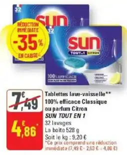 G20 SUN Tablettes lave-vaisselle offre