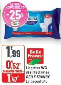 G20 Belle France Lingettes WC désinfectantes offre