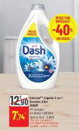 G20 Dash Lessive Liquide 2 en 1 offre