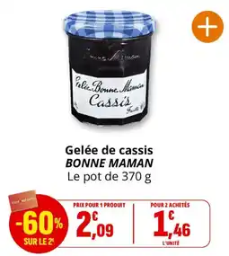 Coccinelle Supermarché BONNE MAMAN Gelée de cassis offre