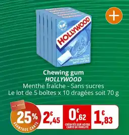 Coccinelle Supermarché HOLLYWOOD Chewing gum offre