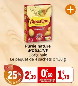 Coccinelle Supermarché Mousline Purée nature offre