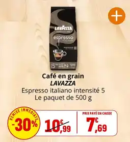 Coccinelle Supermarché LAVAZZA Café en grain offre