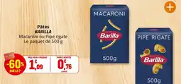 Coccinelle Supermarché Barilla Macaroni ou Pipe rigate offre