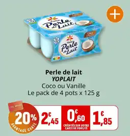 Coccimarket YOPLAIT Perle de lait offre