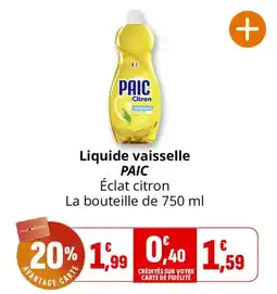 Coccinelle Supermarché PAIC Liquide vaisselle offre