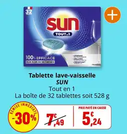 Coccinelle Supermarché SUN Tablette lave-vaisselle Tout en 1 offre
