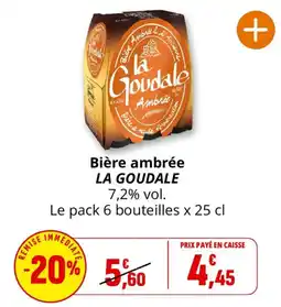 Coccinelle Supermarché LA GOUDALE Bière ambrée offre