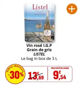 Coccinelle Supermarché Listel Vin rosé I.G.P Grain de gris offre