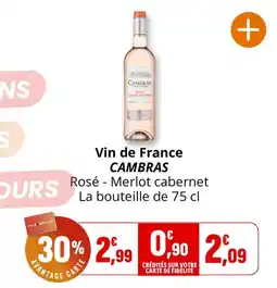 Coccinelle Supermarché Cambras vin de france offre