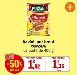 Coccinelle Supermarché PANZANI Ravioli pur bœuf offre