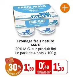 Coccinelle Supermarché MALO Fromage frais nature offre