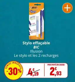 Coccinelle Supermarché BIC Stylo effaçable Illusion offre