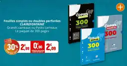 Coccinelle Supermarché CLAIREFONTAINE Feuilles simples ou doubles perforées offre
