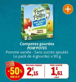 Coccinelle Supermarché POM'POTES Compotes gourdes offre