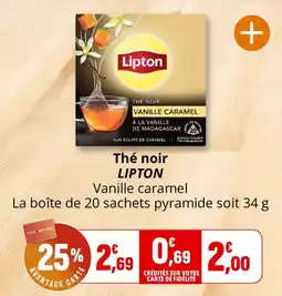 Coccinelle Supermarché LIPTON Thé noir offre