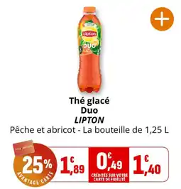Coccinelle Supermarché LIPTON Thé glacé Duo offre