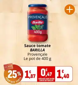 Coccinelle Supermarché Barilla Sauce tomate Provençale offre