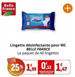 Coccinelle Supermarché Belle France Lingettes Désinfectantes pour WC offre