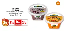 Coccinelle Supermarché SUD & SOL Tartinable Olives noires de Kalamata offre