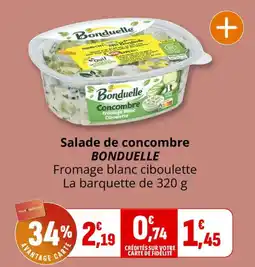 Coccinelle Supermarché Bonduelle Salade de concombre offre