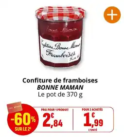 Coccinelle Supermarché BONNE MAMAN Confiture de framboises offre
