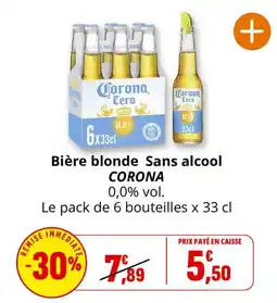Coccinelle Supermarché Corona Bière blonde offre
