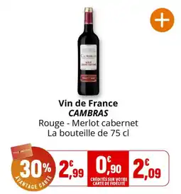 Coccinelle Supermarché CAMBRAS Vin de France offre