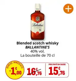 Coccinelle Supermarché BALLANTINE'S Blended scotch whisky offre