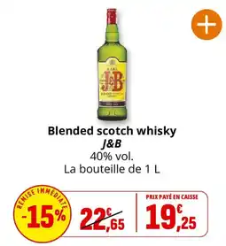 Coccinelle Supermarché J&B Blended scotch whisky offre