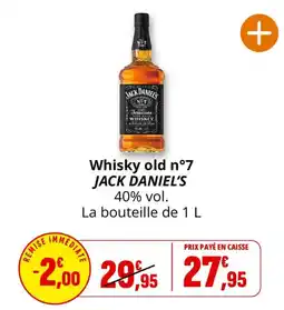 Coccinelle Supermarché JACK DANIEL'S Whisky old n°7 offre
