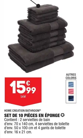 ALDI Set de 10 Pièces En éponge offre