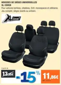 Autobacs XL Cover Housses de sièges universelles offre