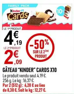 marché frais Géant Kinder Cards offre
