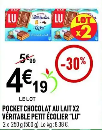 LU Pocket Chocolat au lait