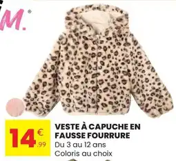 Stokomani M. VESTE À CAPUCHE EN FAUSSE FOURRURE offre