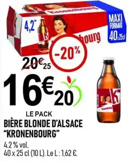 marché frais Géant KRONENBOURG BIÈRE BLONDE D'ALSACE offre
