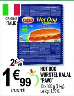marché frais Géant PAVO Hot Dog offre