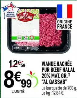marché frais Géant AL QASSAB Viande hachée pur bœuf halal offre