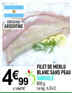 marché frais Géant FILET DE MERLU BLANC SANS PEAU offre