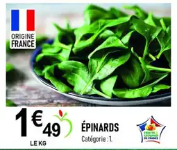 marché frais Géant ÉPINARDS offre