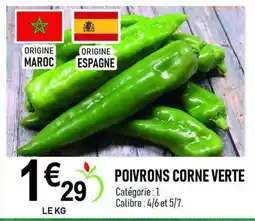 marché frais Géant POIVRONS CORNE VERTE offre