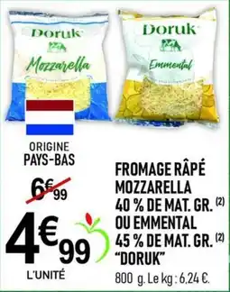 marché frais Géant DORUK Fromage râpé offre