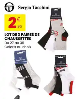 Stokomani Sergio Tacchini Lot de 3 paires de chaussettes offre