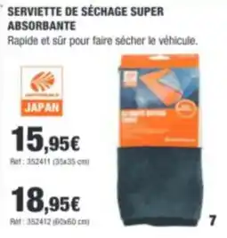Autobacs JAPAN Serviette de séchage super absorbante offre