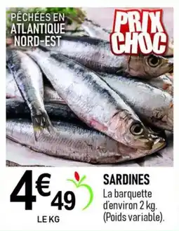 marché frais Géant SARDINES offre