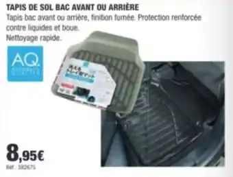 AQ. AUTORACET Tapis de sol bac avant ou arrière
