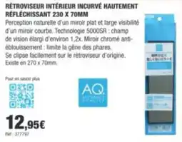 Autobacs AQ. RÉTROVISEUR INTÉRIEUR INCURVÉ HAUTEMENT RÉFLÉCHISSANT offre